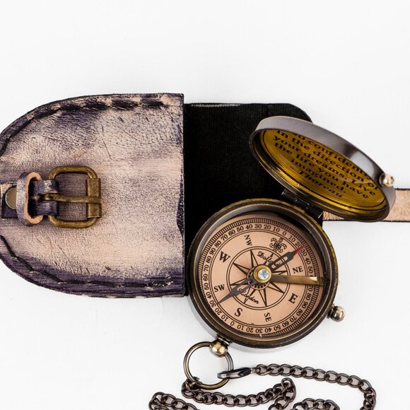 Brass Pirates Compass 2 Inch Authentic Nautical Navigation Compass gift for him - Picture 7 of 15